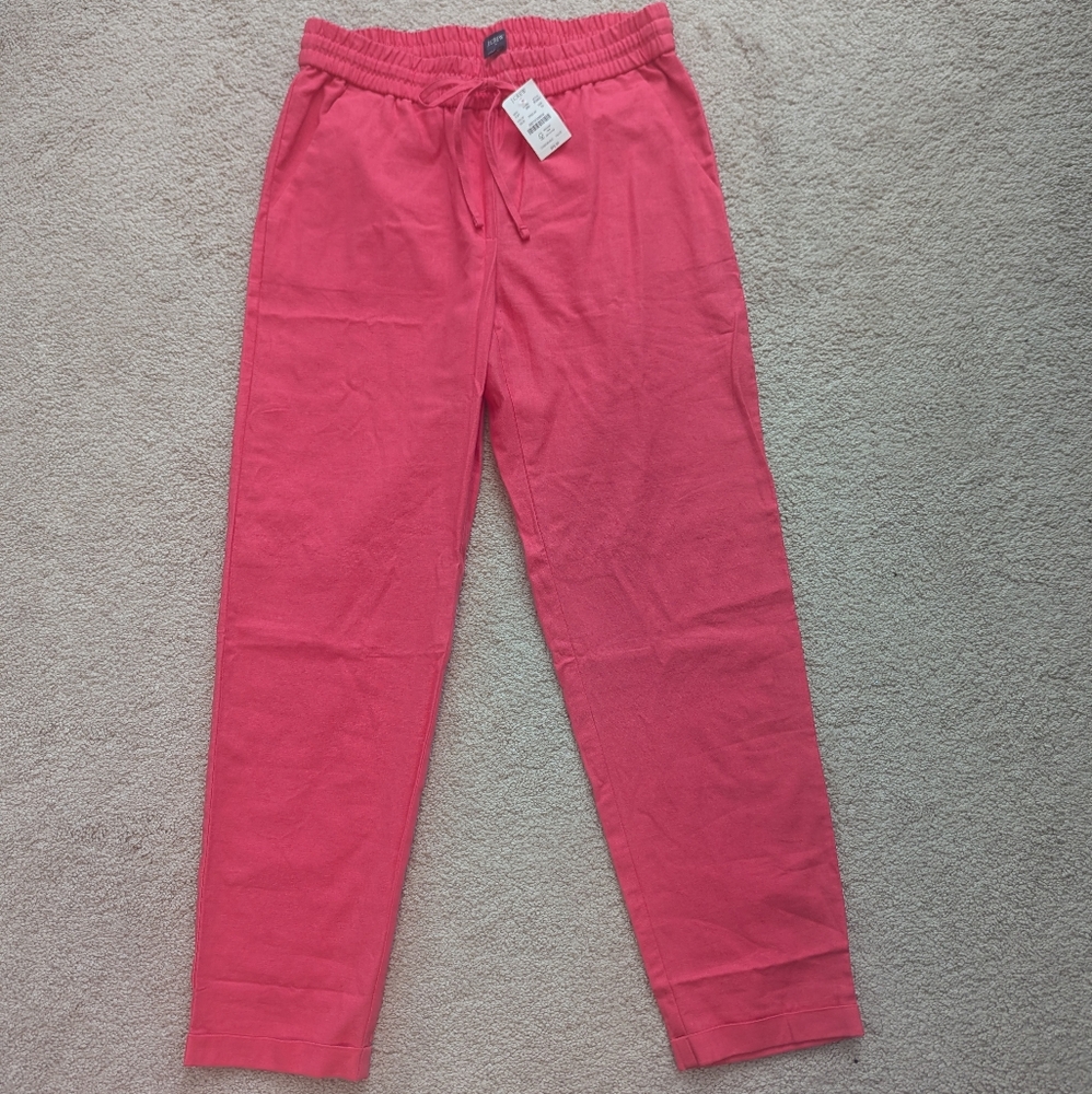 J. Crew Linen Blend Ankle Pants